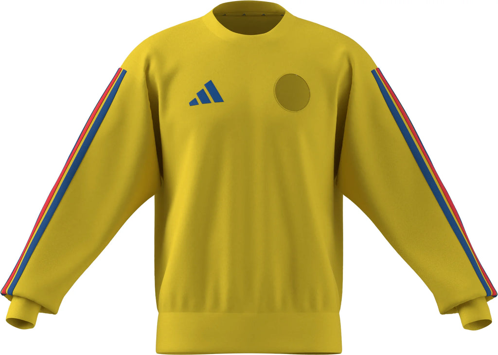 adidas Colombia DNA Mens Soccer Crew Sweat Yellow