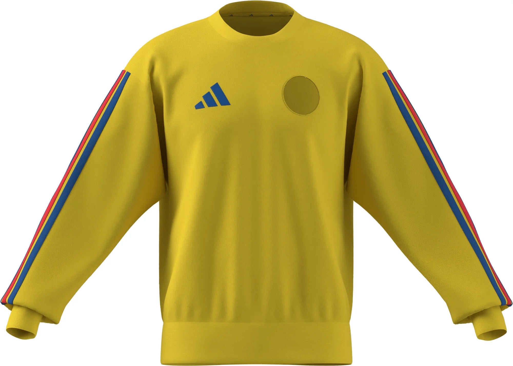 adidas Colombia DNA Mens Soccer Crew Sweat Yellow