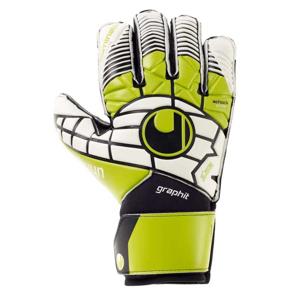 Uhlsport Eliminator Soft Graphit SupportFrame Goalkeeper Gloves White Green