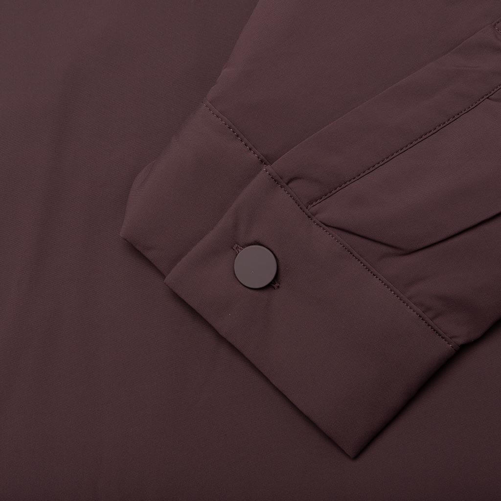 Nylon Filled Shirt Jacket Plum