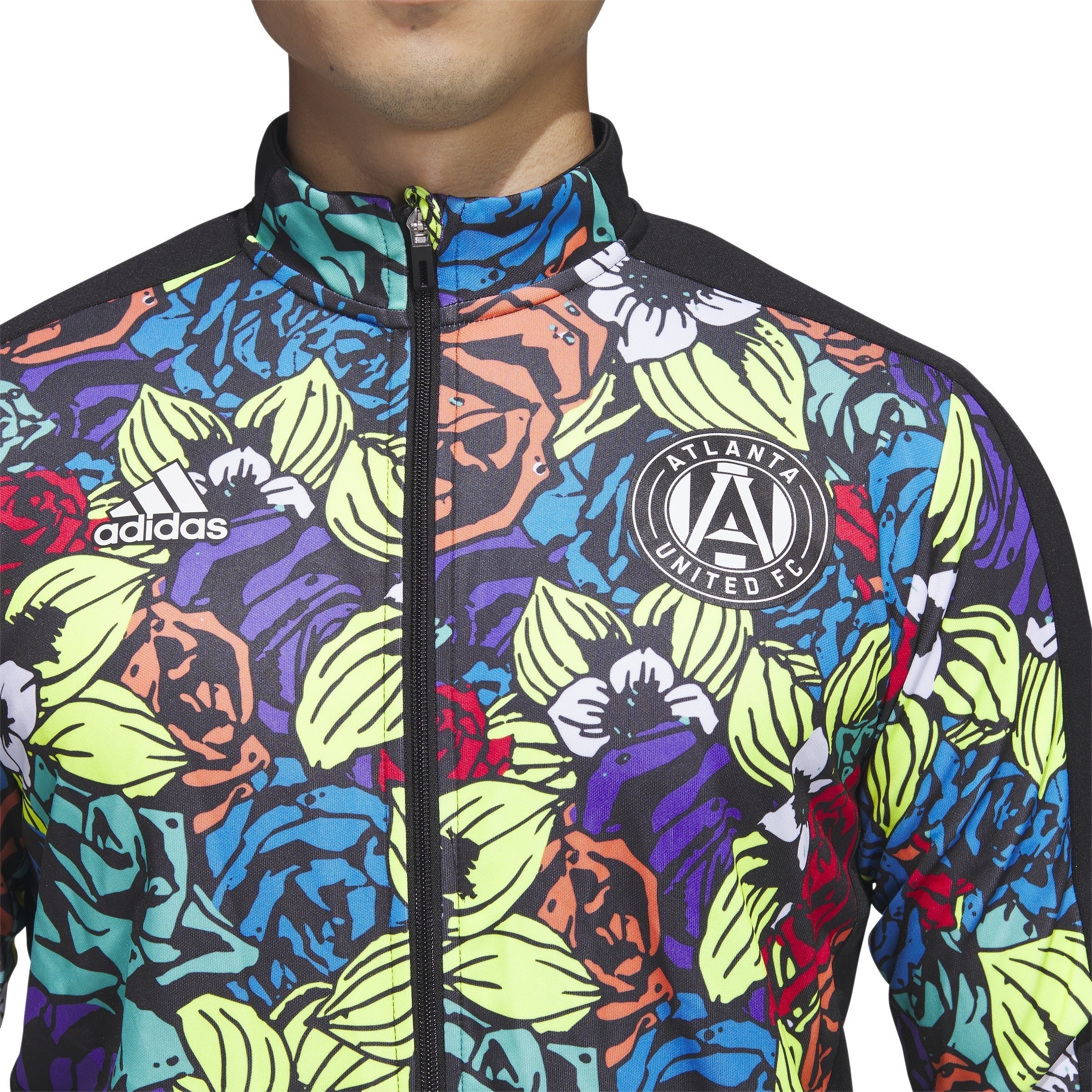 adidas Mens Atlanta United Tiro Track Jacket Unity Flower