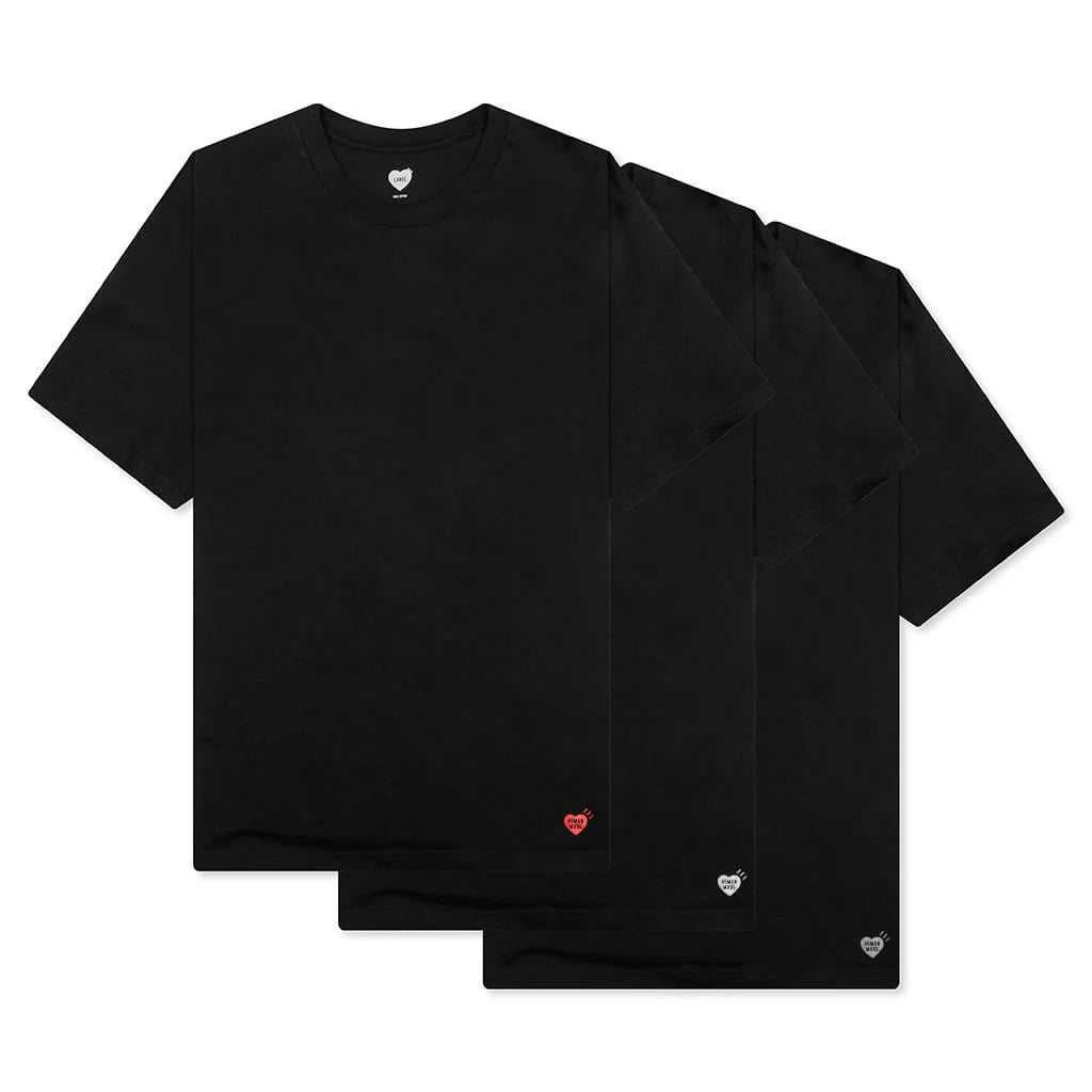3 Pack T Shirt Set Black