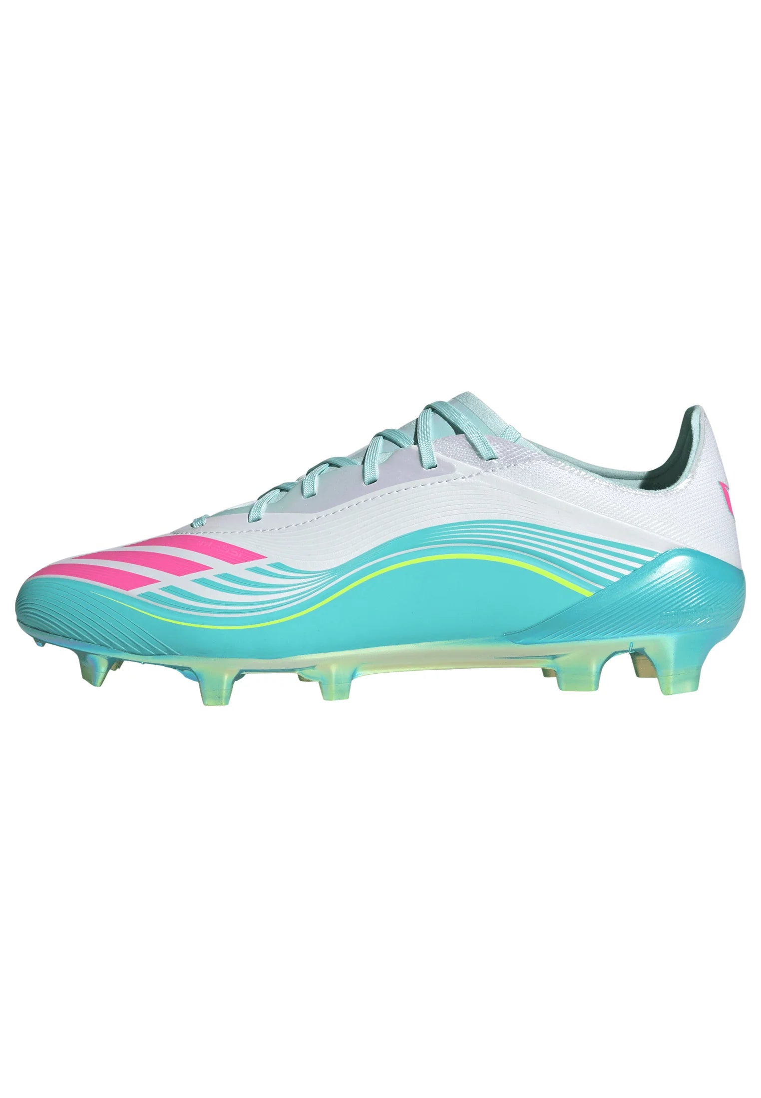 adidas F50 Messi Elite FG Firm Ground Mens Soccer Cleats White Pink Aqua