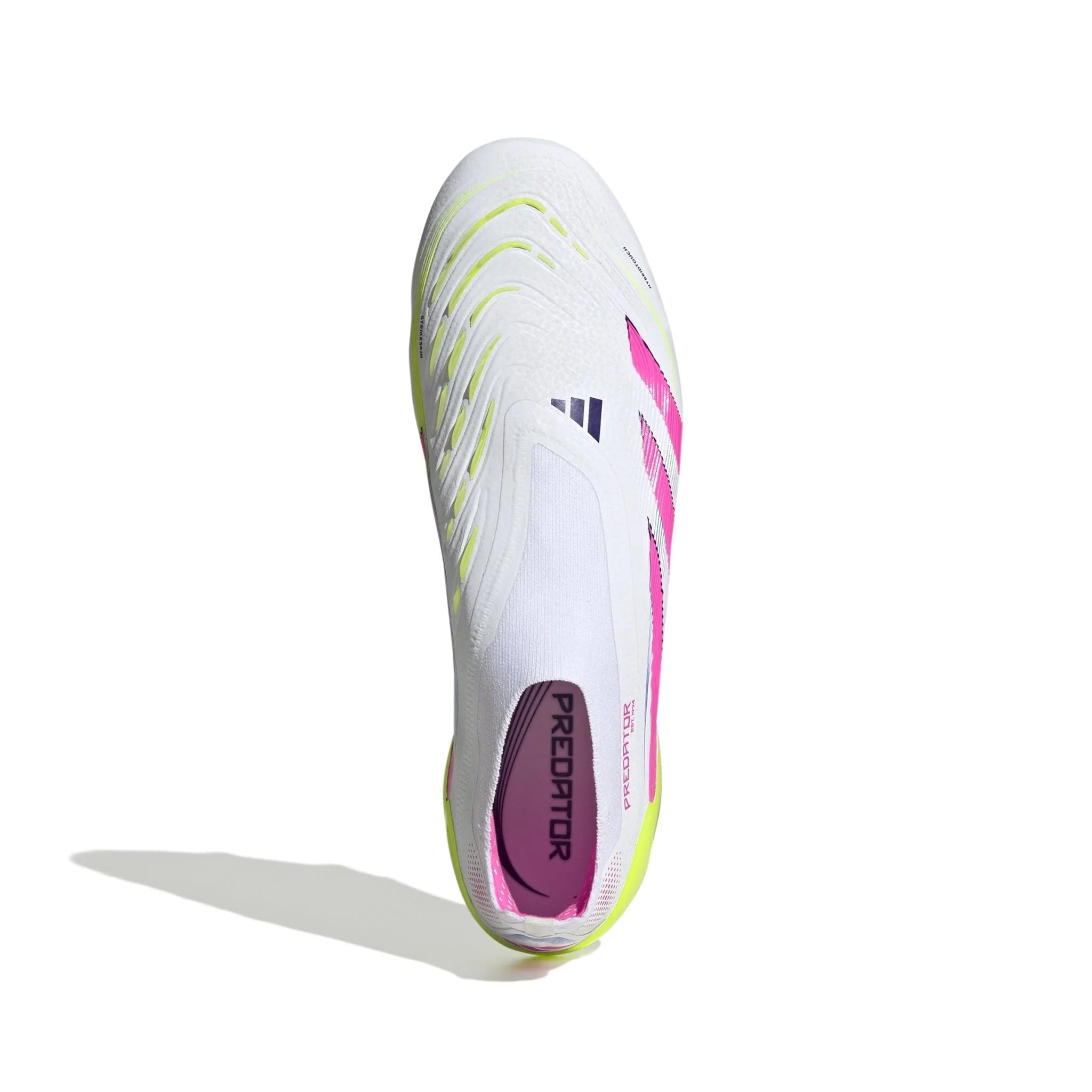 adidas Predator Elite Laceless FG Laceless Firm Ground Soccer Cleats White Lucid Pink Lucid Lemon