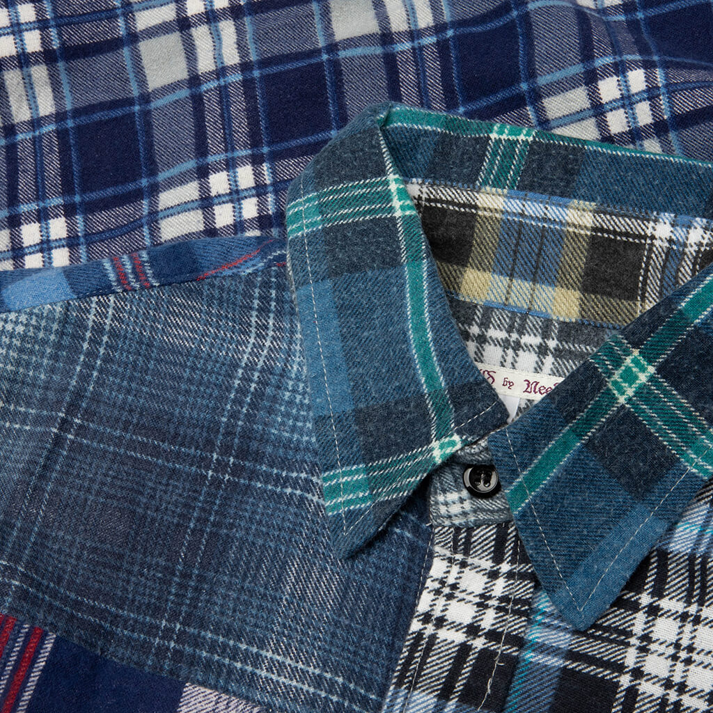 Straight Hem Flannel Shirt Assorted