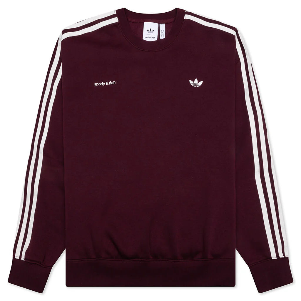 Adidas x Sporty Rich Sweatshirt Maroon