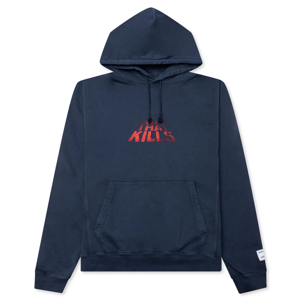 ATK Stacked Logo Hoodie Navy