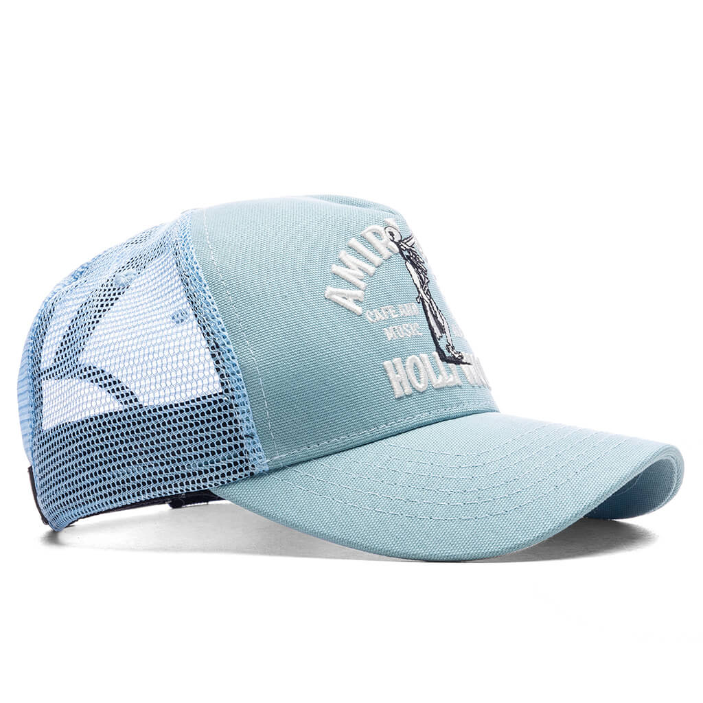 Jazz Wolf Trucker Hat Dusty Blue