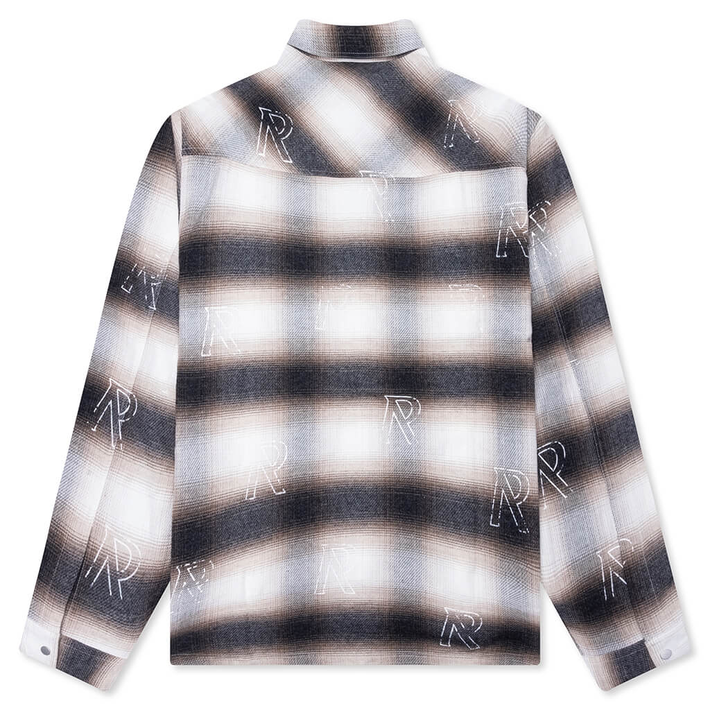 All Over Initial Flannel Latte