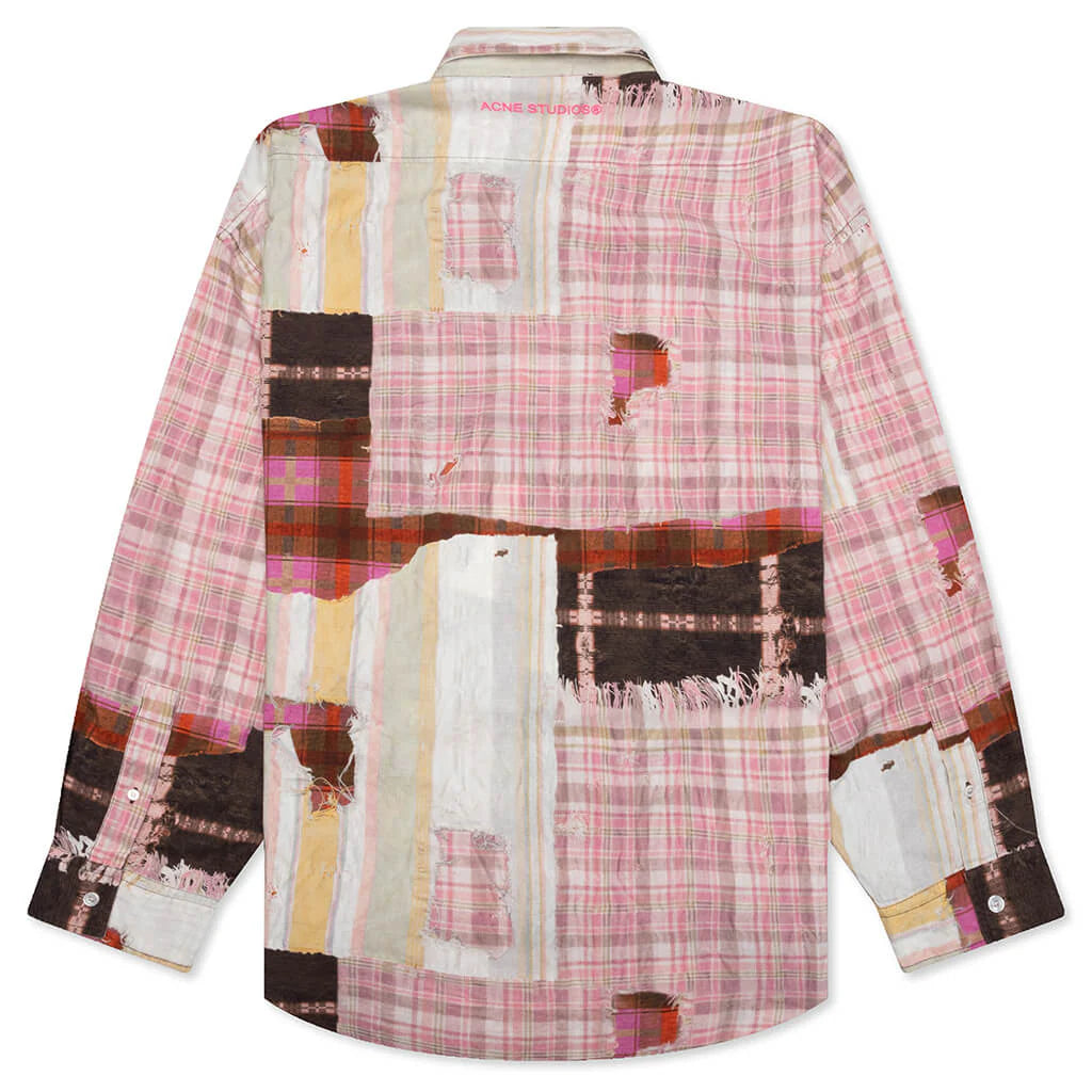 Patchwork Flannel Pink Multi