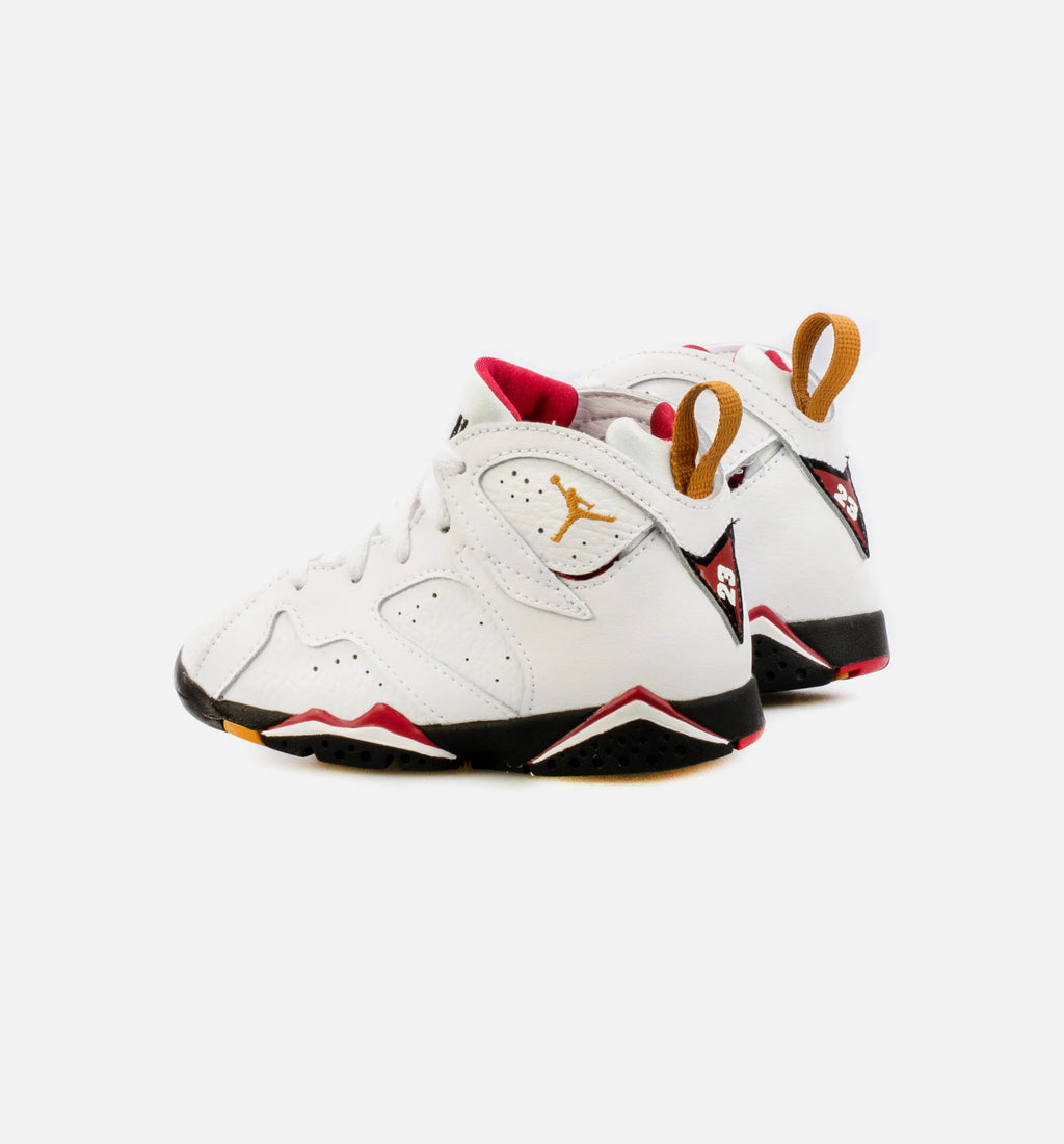 Air Jordan 7 Retro Cardinal Infant Toddler Lifestyle Shoe White Red