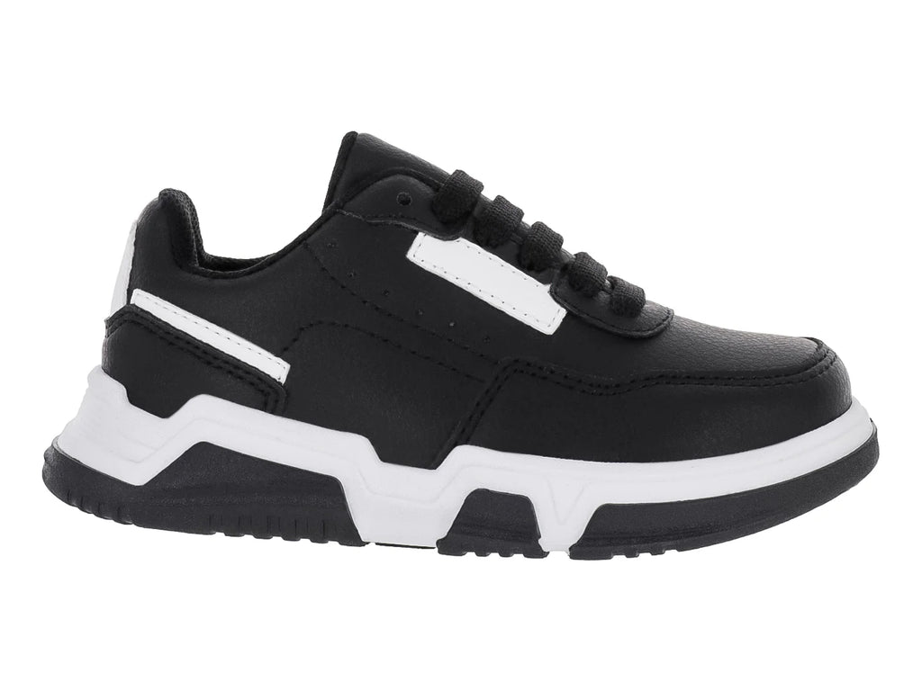 Tenis New Boys Negro con Blanco para Niño