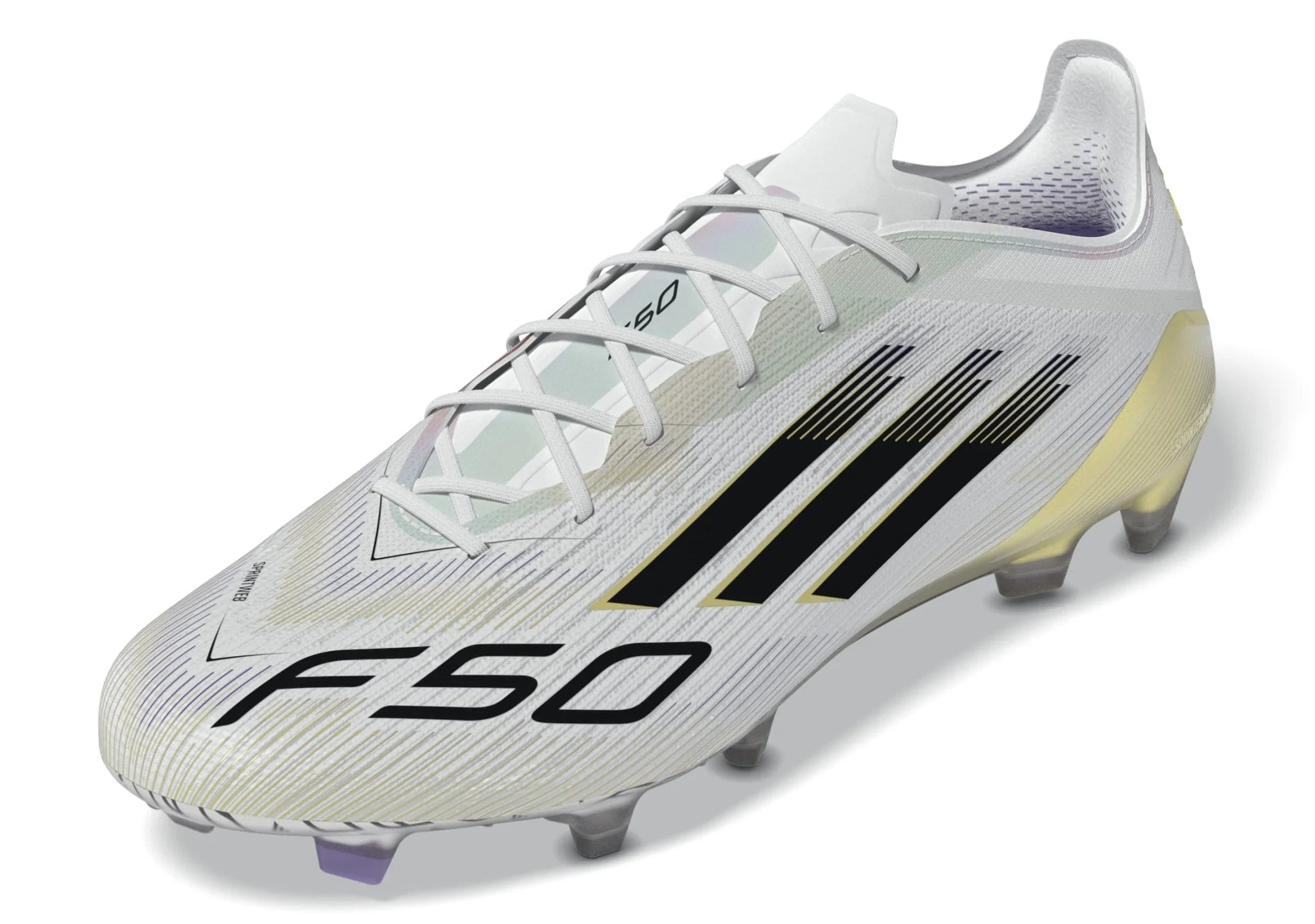 adidas F50 Elite Firm Ground Boots White Black