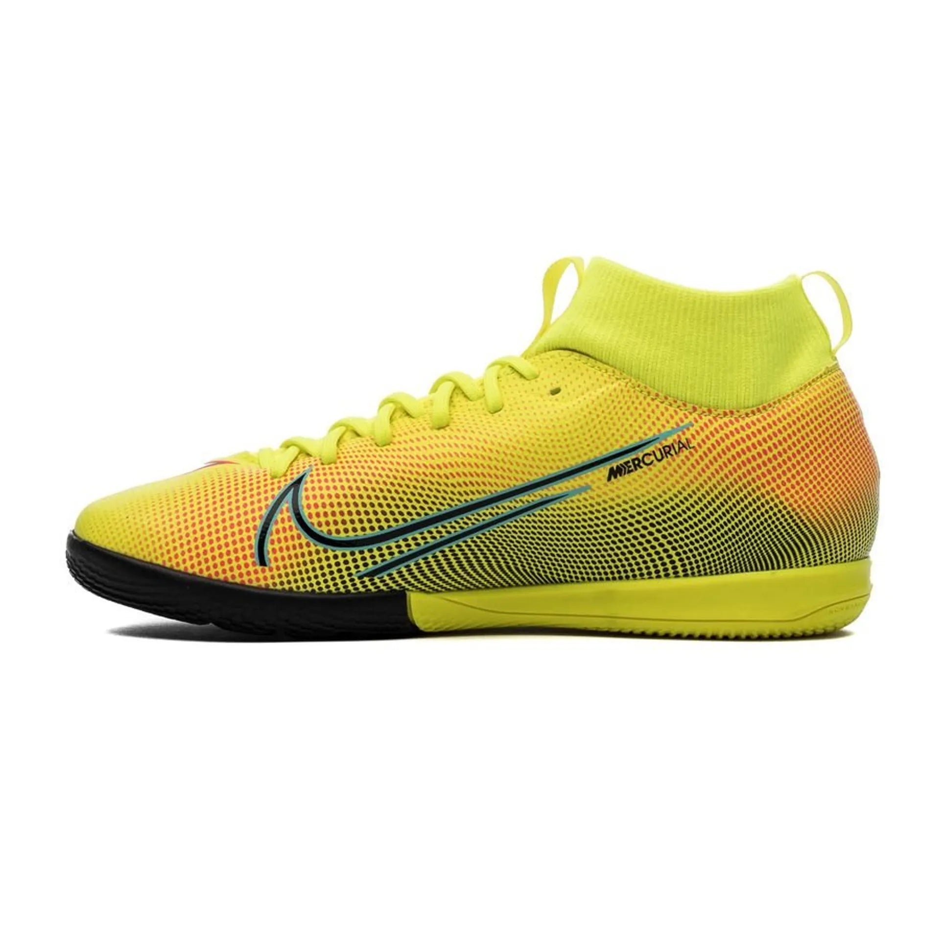 Nike JR Superfly 7 Academy IC Indoor Soccer Shoes Lemon Venom Black Aurora Green