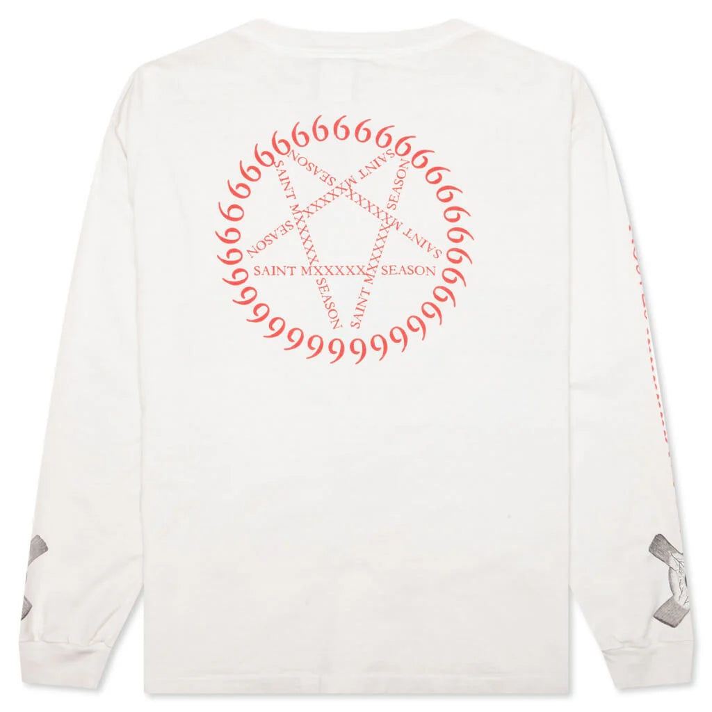 Eyeball L S Tee White