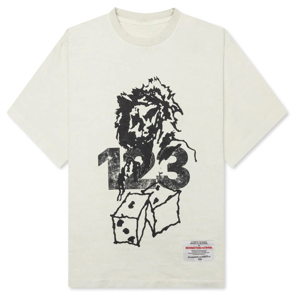 RIVINGTON roi Rebis x Feature I Must Win Tee Vintage White