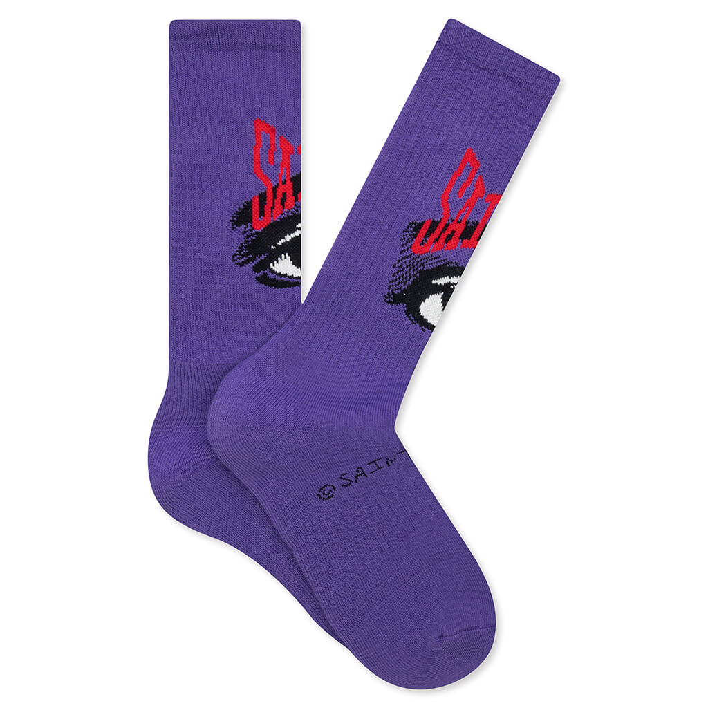 Eye Socks Purple