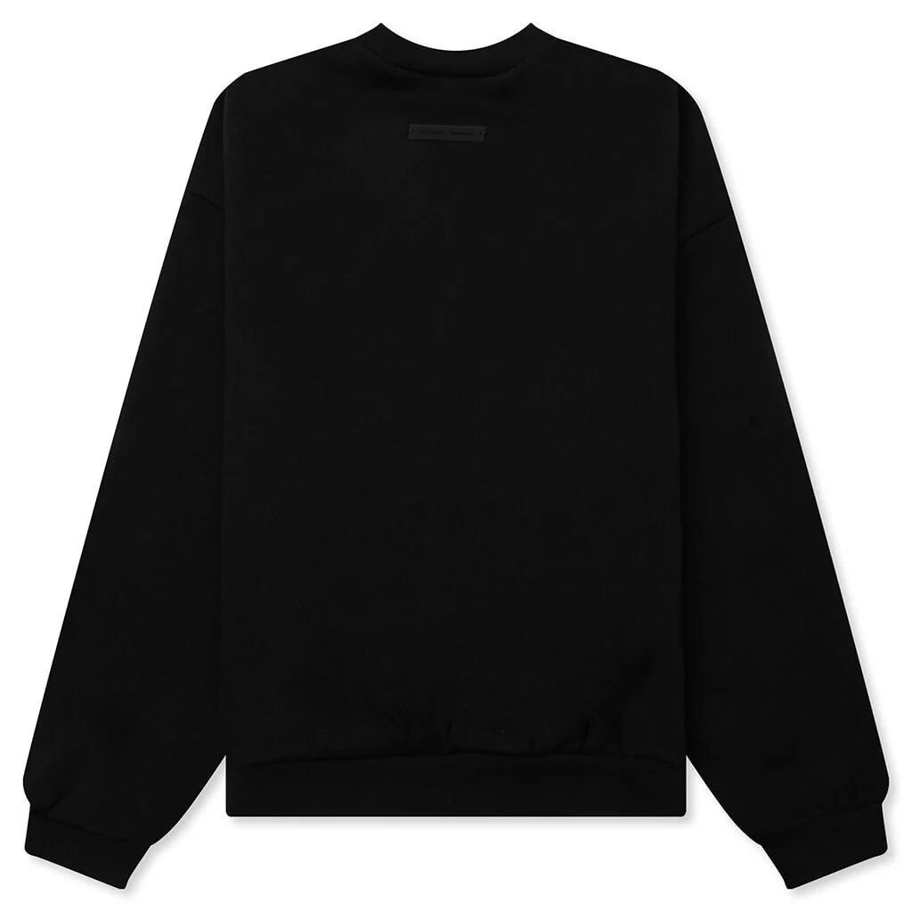 Kids 90s Fit Fleece Crewneck Jet Black