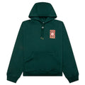 Gothic Stacked Logo Printed Hoodie Green