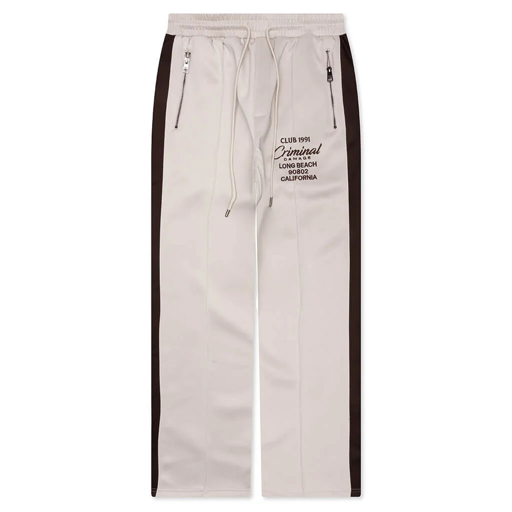 Pin Tuck Track Pant Stone