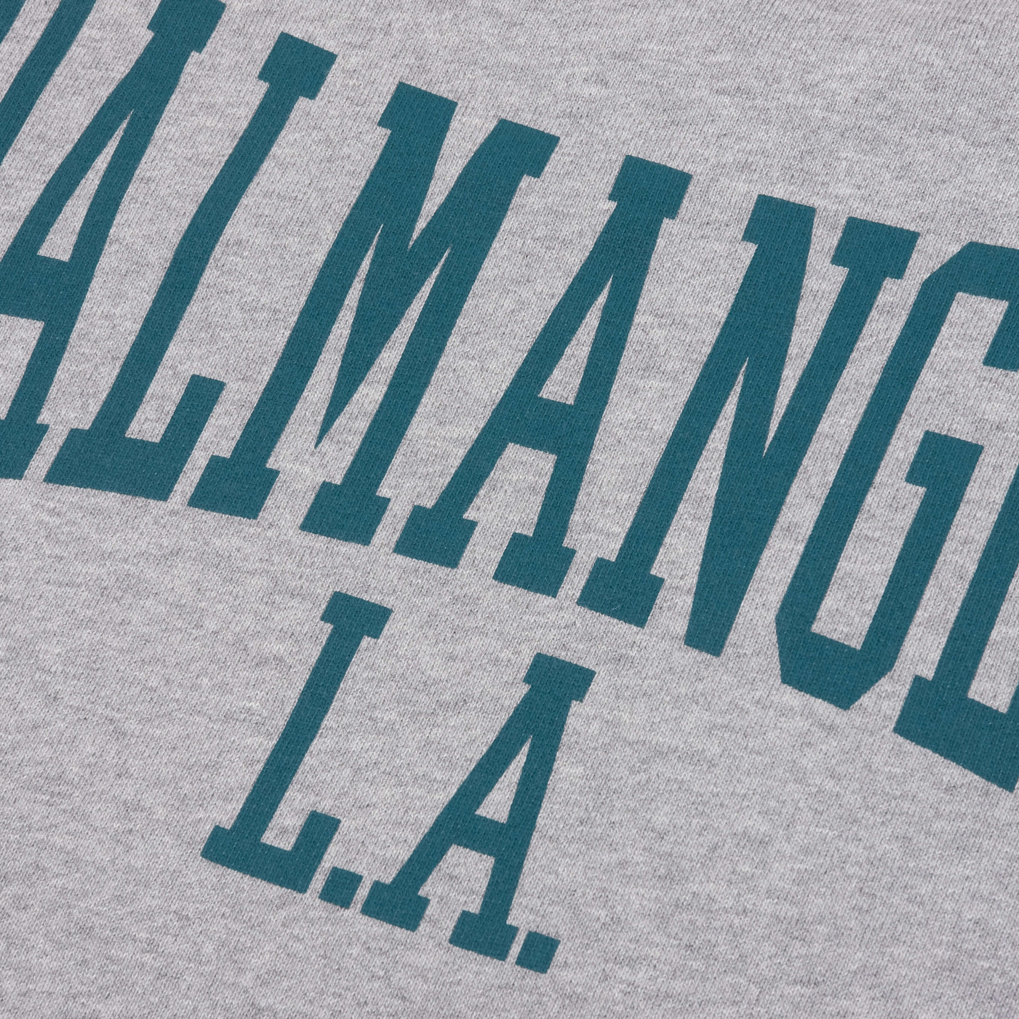 Back College Crew Melange Grey Petrol