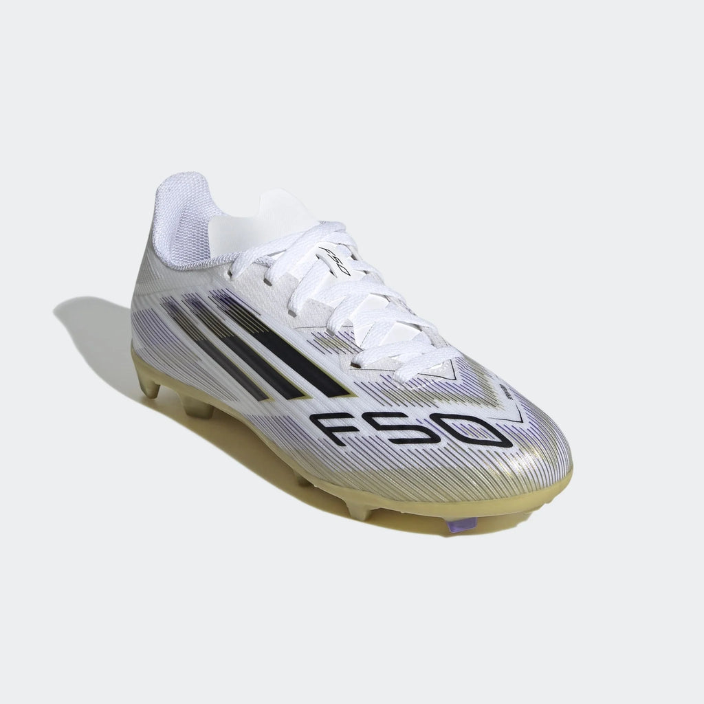 adidas F50 League Firm Multi Ground Boots Kids White Black