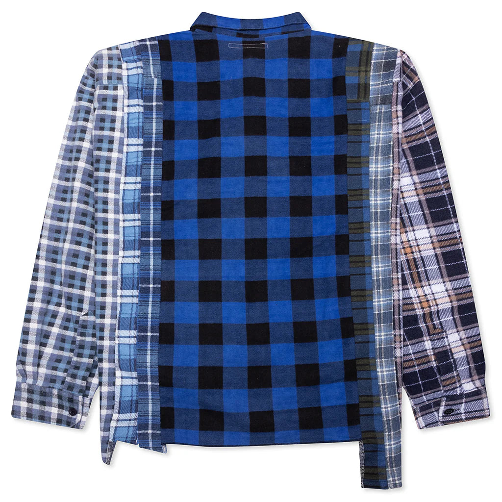 7 Cuts Wide Flannel Shirt Assorted