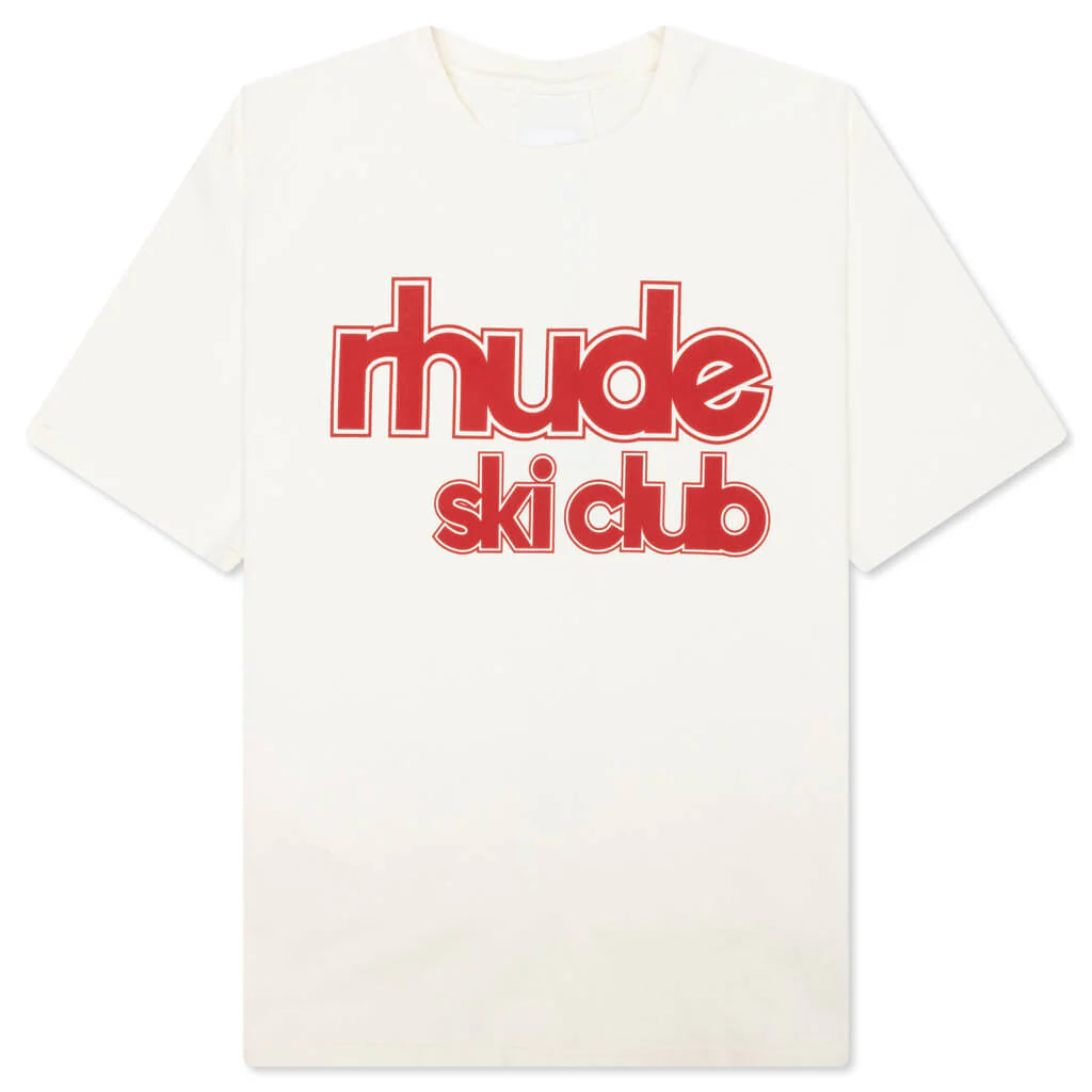 Ski Club Tee Vintage White