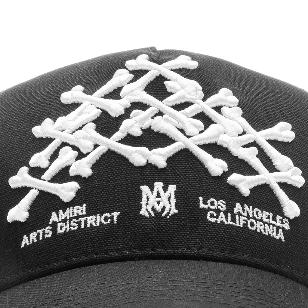 Bones Stacked Trucker Hat Black