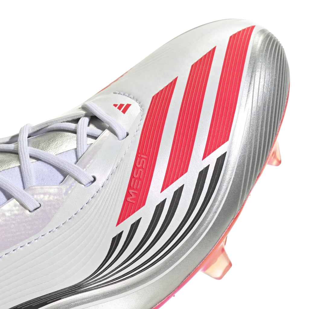 adidas F50 Messi Elite Firm Ground Soccer Cleats White Red