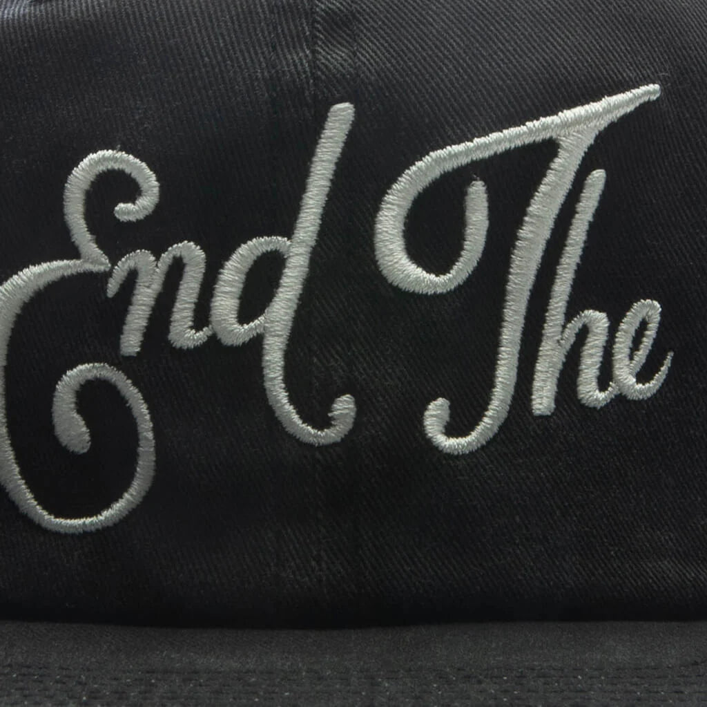 End The 6 Panel Hat Black