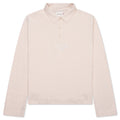 Long Sleeve Knit Polo Bone