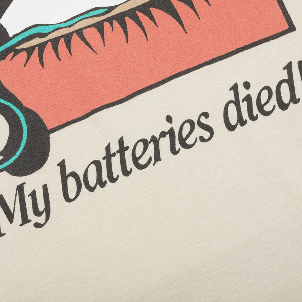 Dead Batteries Tee Antique White