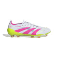 adidas Predator Elite FG Mens Firm Ground Soccer Cleats White Lucid Pink Lucid Lemon