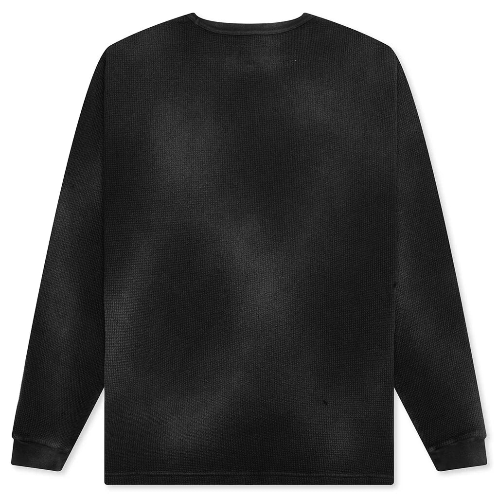 Neighborhood x One of These Days Waffle Fabric L S Crewneck Black