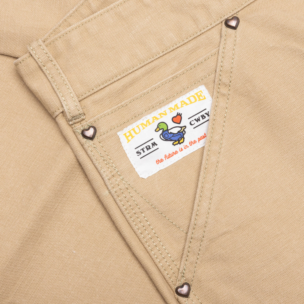 Washed Duck Work Pants Beige