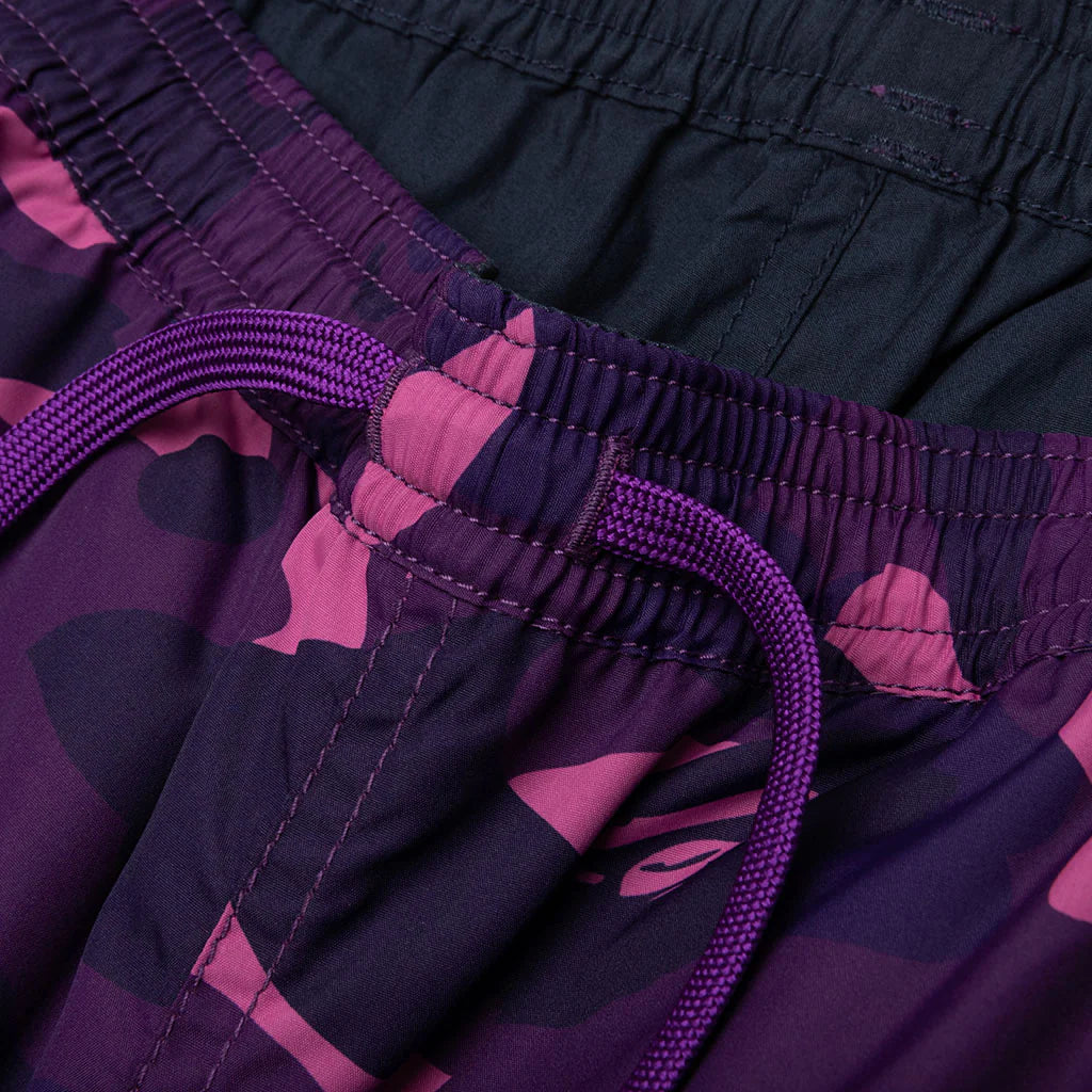 Color Camo Shark Reversible Shorts Purple