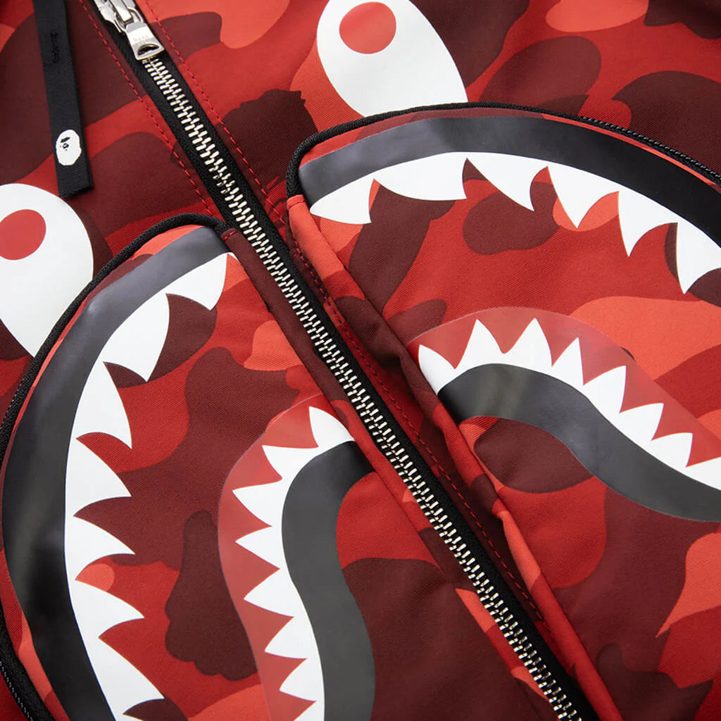 Color Camo Shark Daypack Red