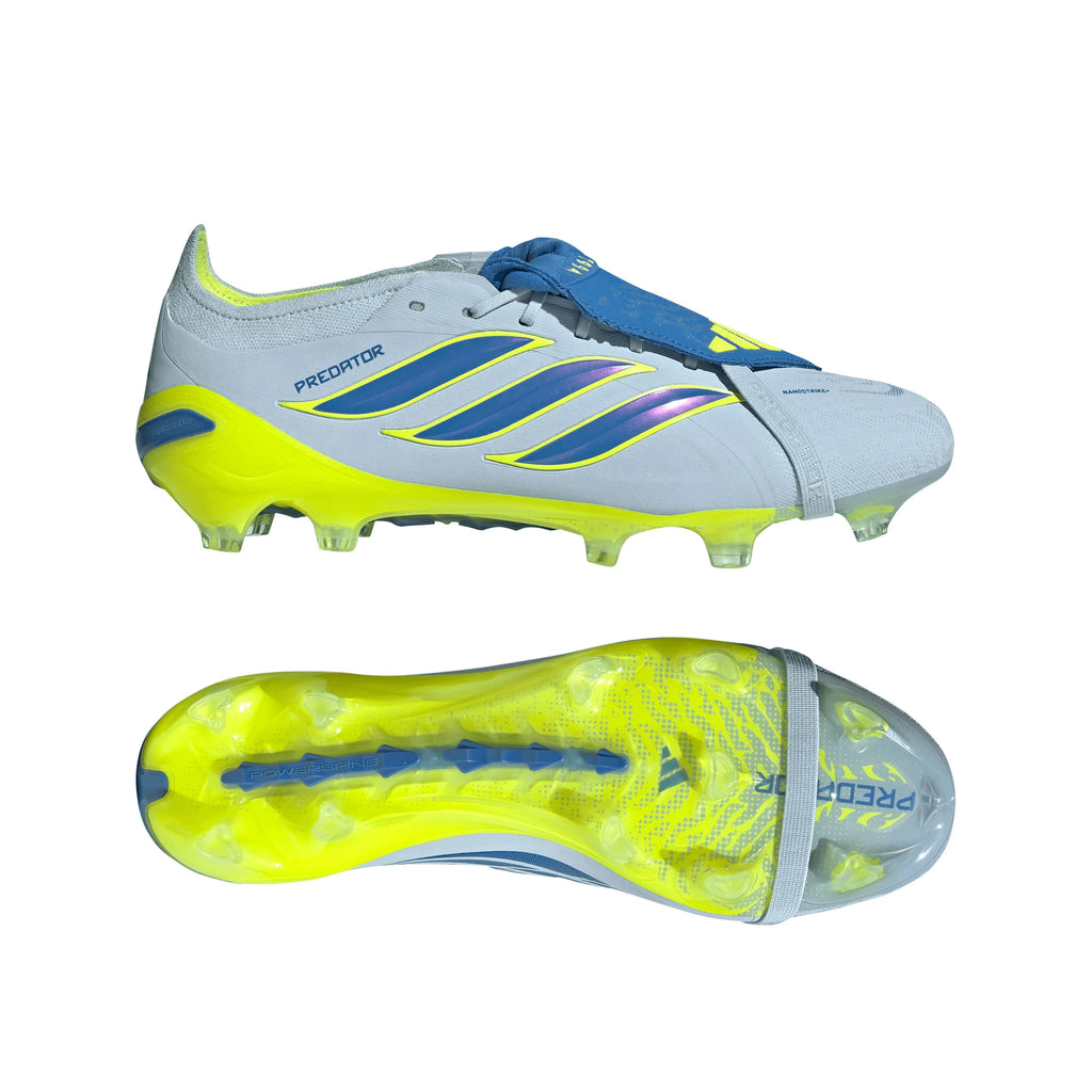 adidas Predator Elite Fold Over Tongue FG Firm Ground Mens Soccer Cleats Sky Blue Yellow