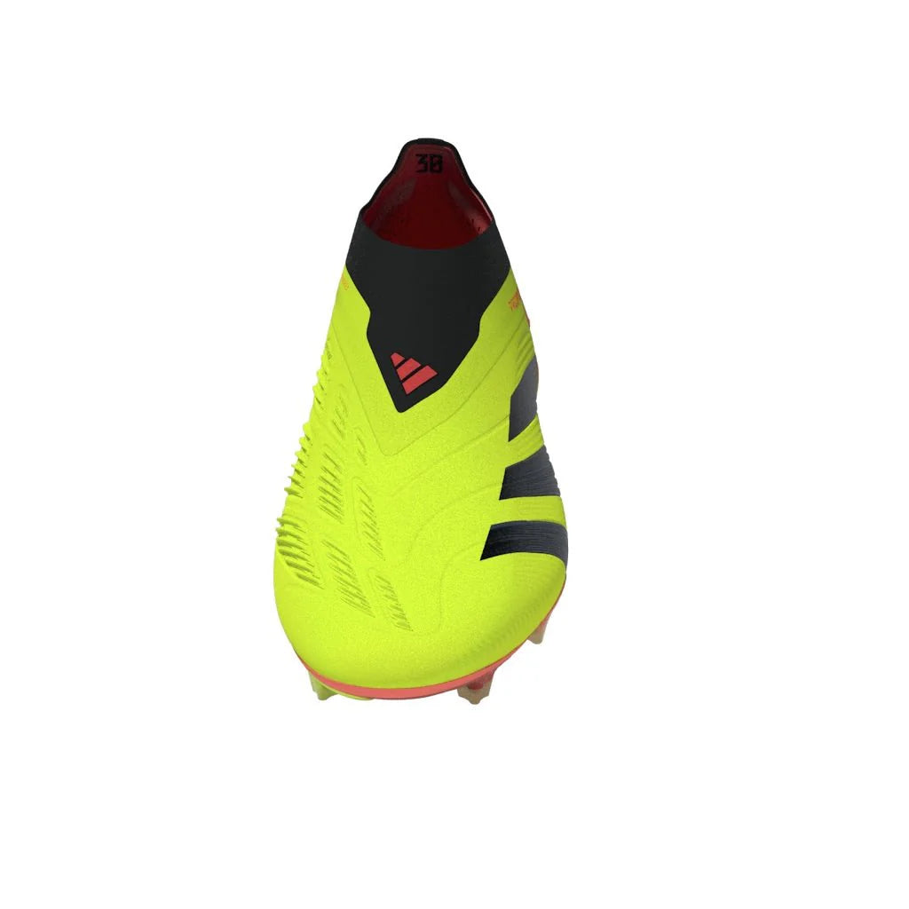 adidas Predator Elite Laceless FG Laceless Firm Ground Soccer Cleats Solar Yellow Black Solar Red