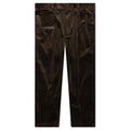 Double Pleated Corduroy Trousers Brown