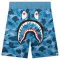 Honeycomb Camo Shark Sweat Shorts Blue