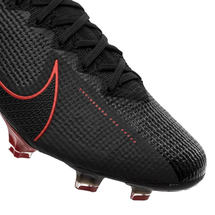 Nike Mercurial Superfly 7 Elite FG Firm Ground Mens Soccer Cleats Black Chile Red Dark Smoke Grey