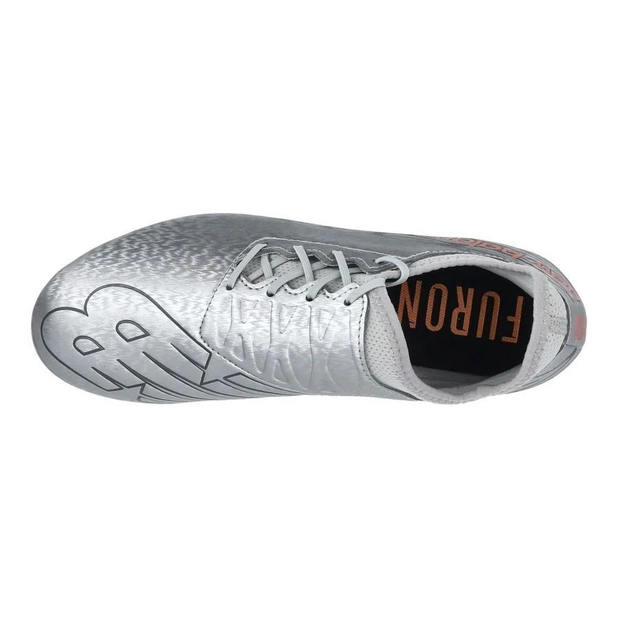 New Balance Kids Furon V7 Dispatch JR FG Firm Ground Soccer Cleats Silver