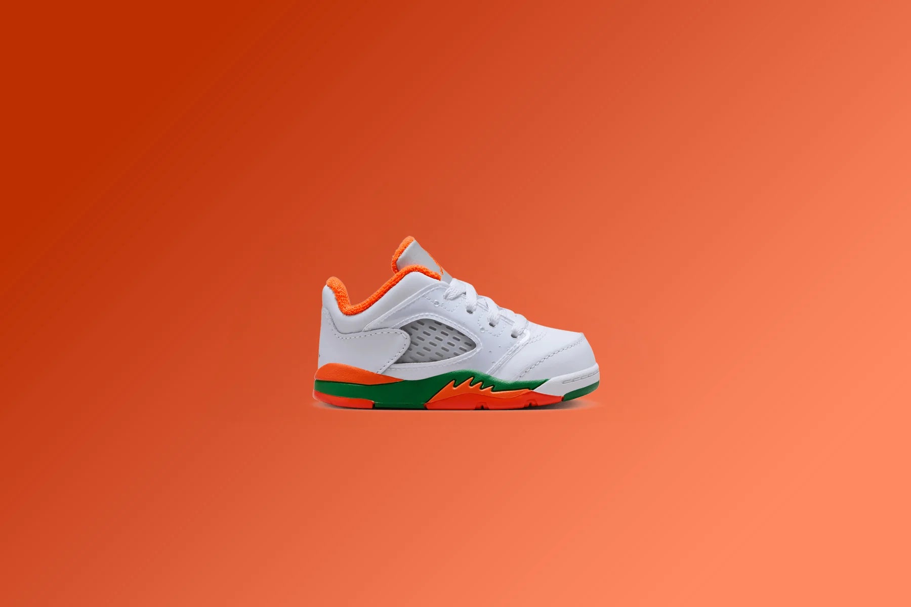 Air Jordan 5 Retro Low TD Football Grey Brilliant Orange Pine Green