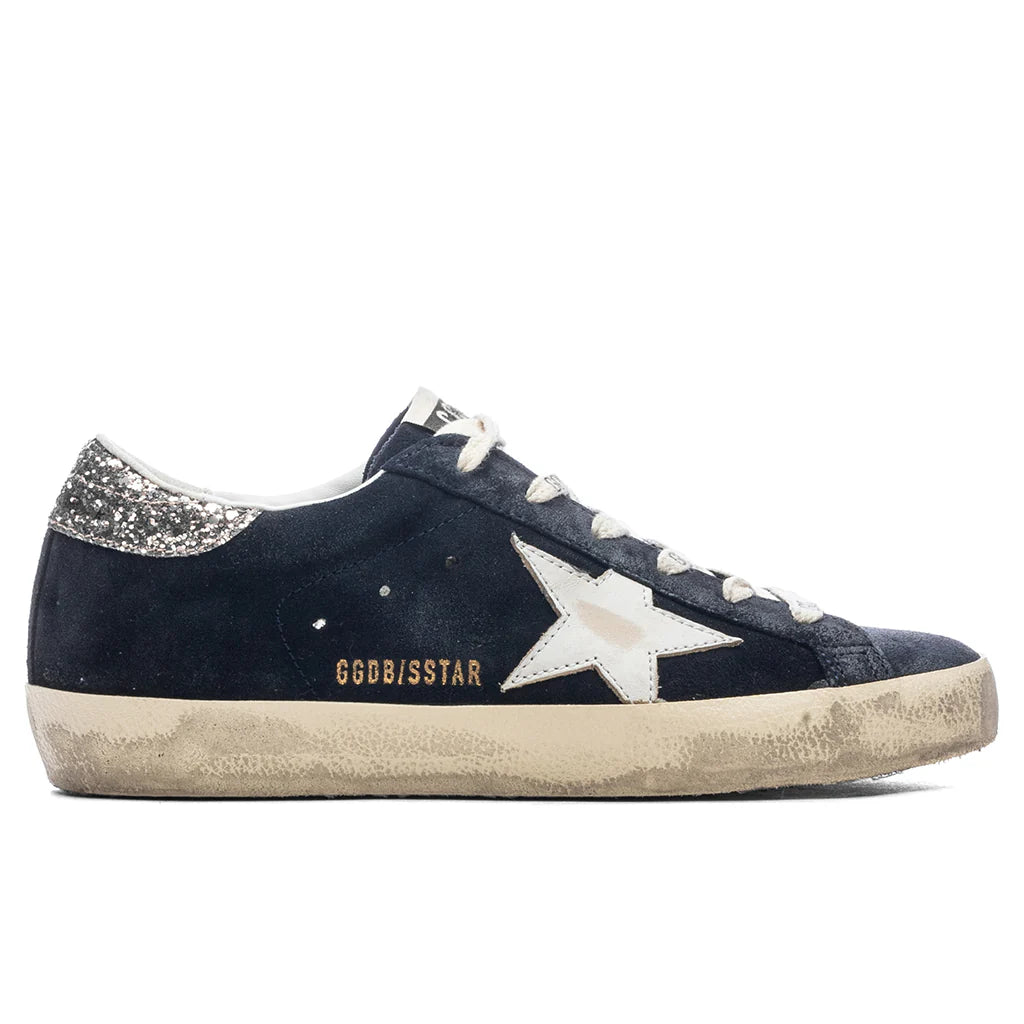 Womens Super Star Blue White Silver
