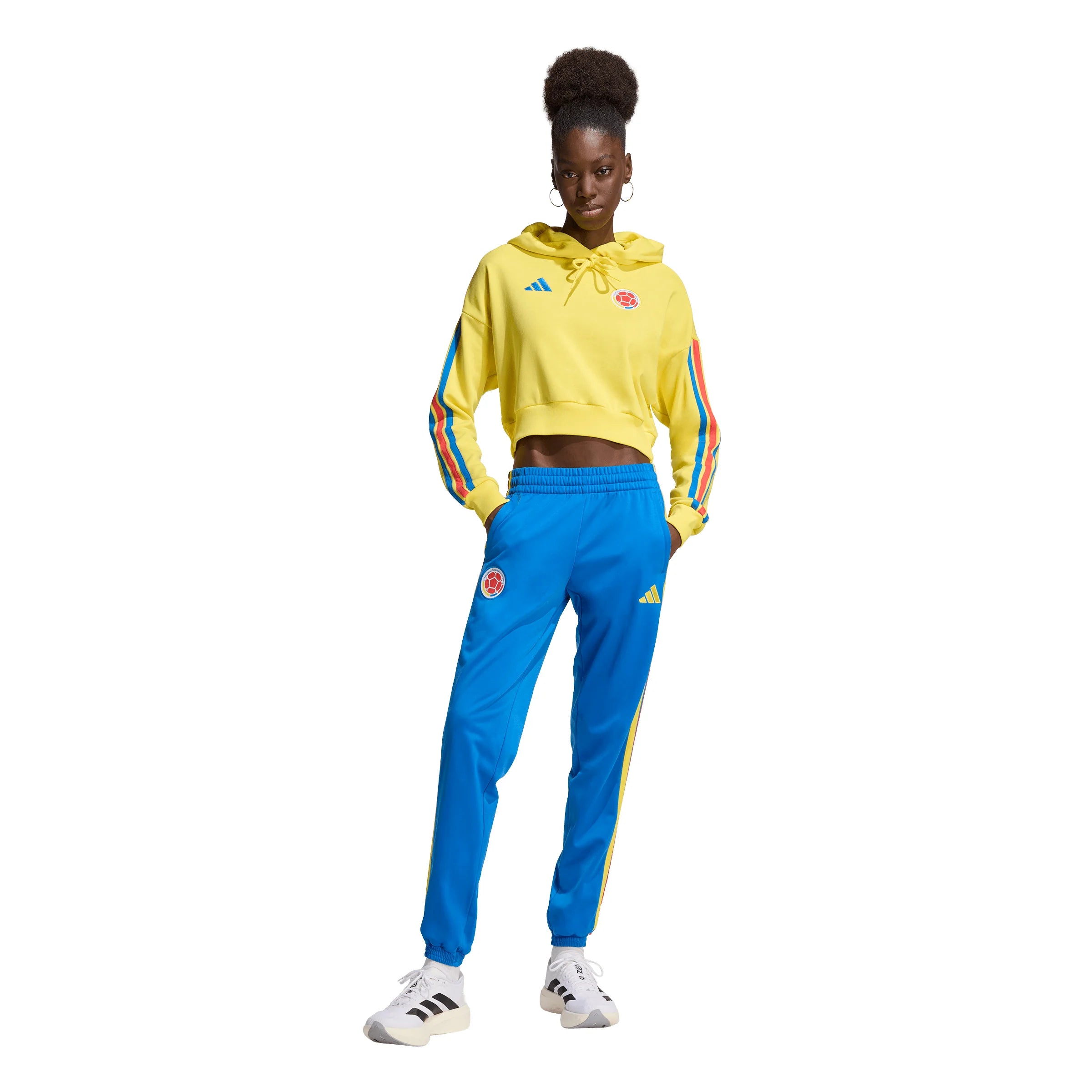 adidas Colombia DNA Womens Soccer Hoodie Yellow