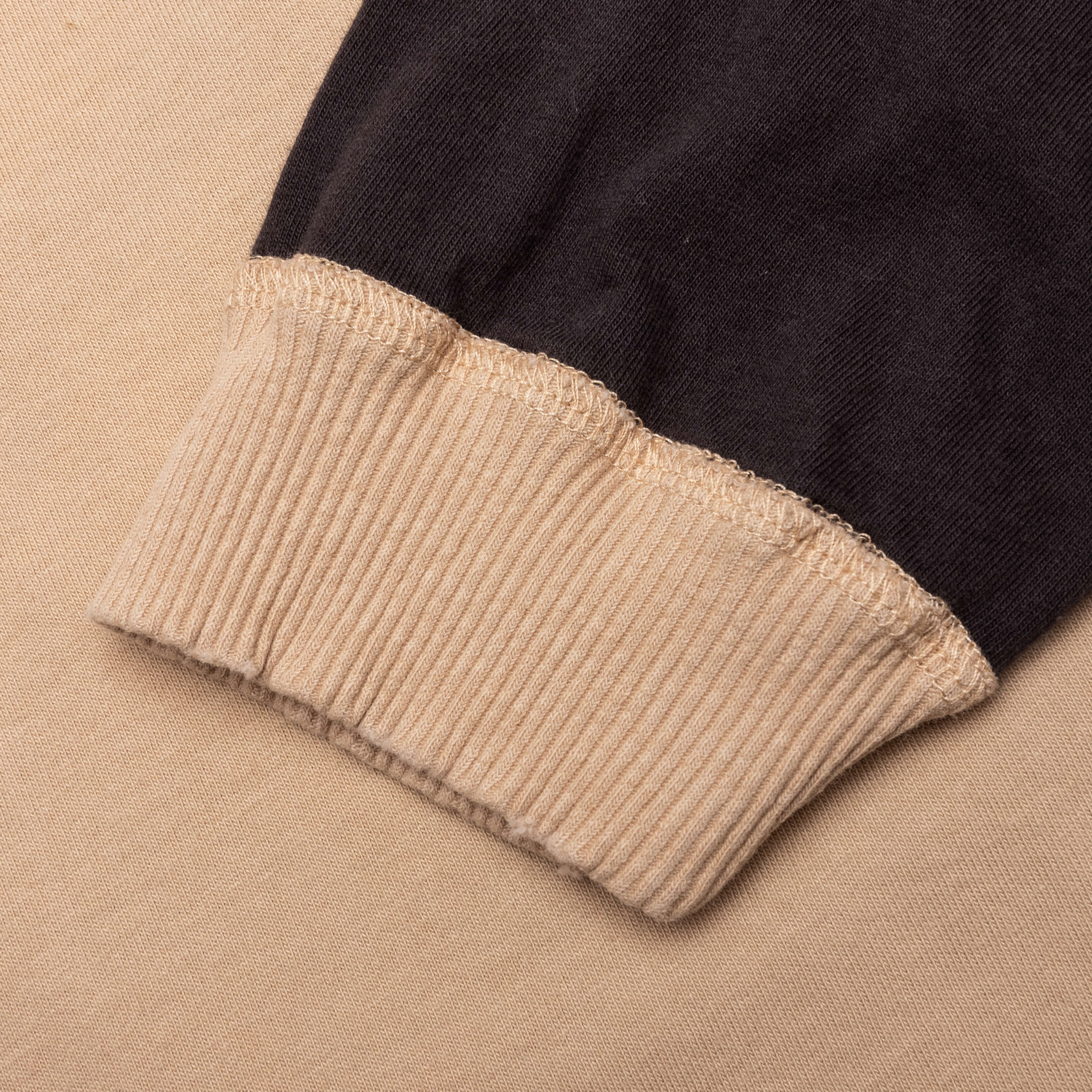 Triple R Contrast L S Tee Khaki Black