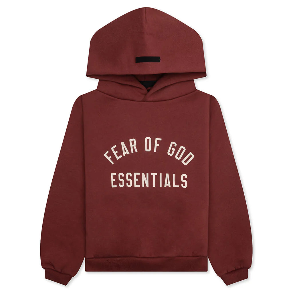 Kids Fleece Hoodie Crimson