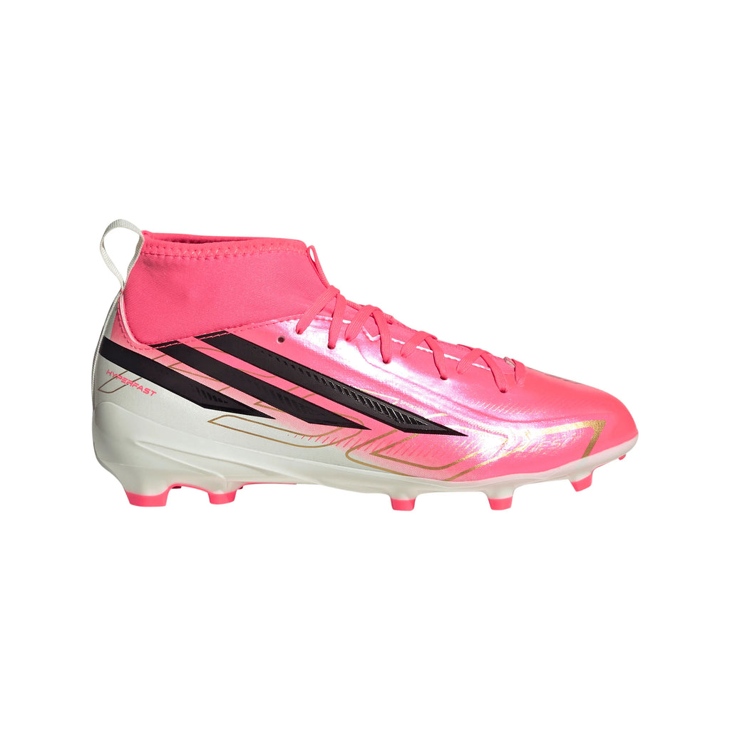adidas F50 Hyperfast League Mid Firm Ground Youth Soccer Cleats Turquesa Black Gold